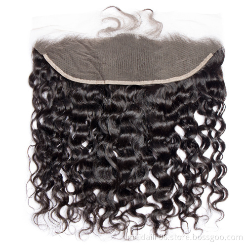wholesale virgin hair vendors cheap price 13x4 lace frontal closure unprocessed water curly hair lace closure 13x4 closure